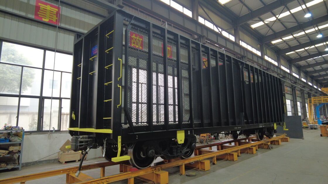 Air Braking Open Top Train 70m3 - 80m3 Sugar Cane Wagons For Sugar Industry