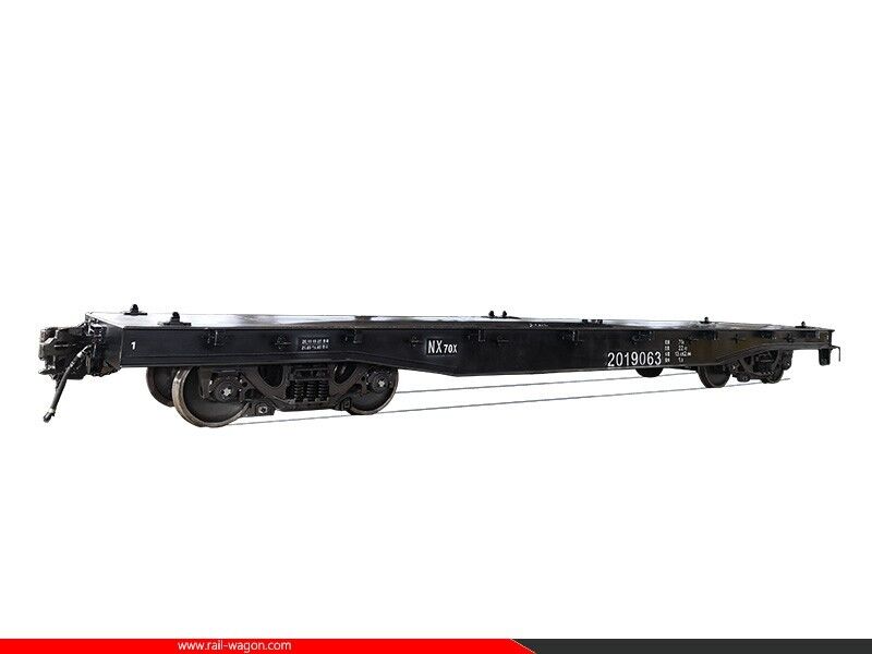61t Payload Railway Flat Wagon with 3 Meters Width and Coil Spring Suspension for Bulk Rail Cargo