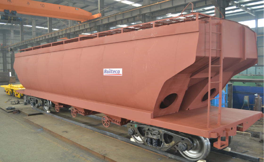 50t Pay Load Railway Hopper Wagon with AAR Or TB Standard Brake Type and Bottom Discharge for Bulk Material Transport