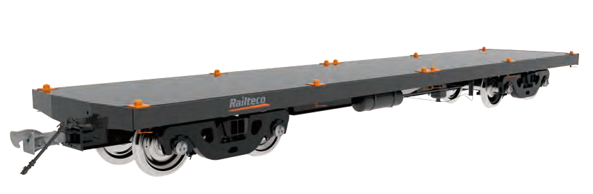 Payload 61t 2 TEU Railway Flat Deck Wagon Ideal for Heavy Freight Transport and Industrial Logistics Operations